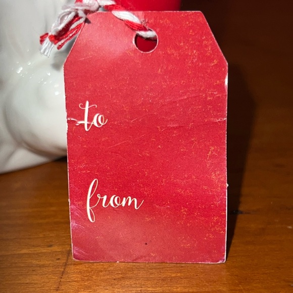 Tag Santa mug “oversize sculpted”/vintage-style w/gift tag attached-28oz-NWT - Picture 7 of 9